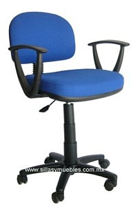 SILLA SECRETARIAL, GIRATORIA CON DESCANSA BRAZOS FIJOS